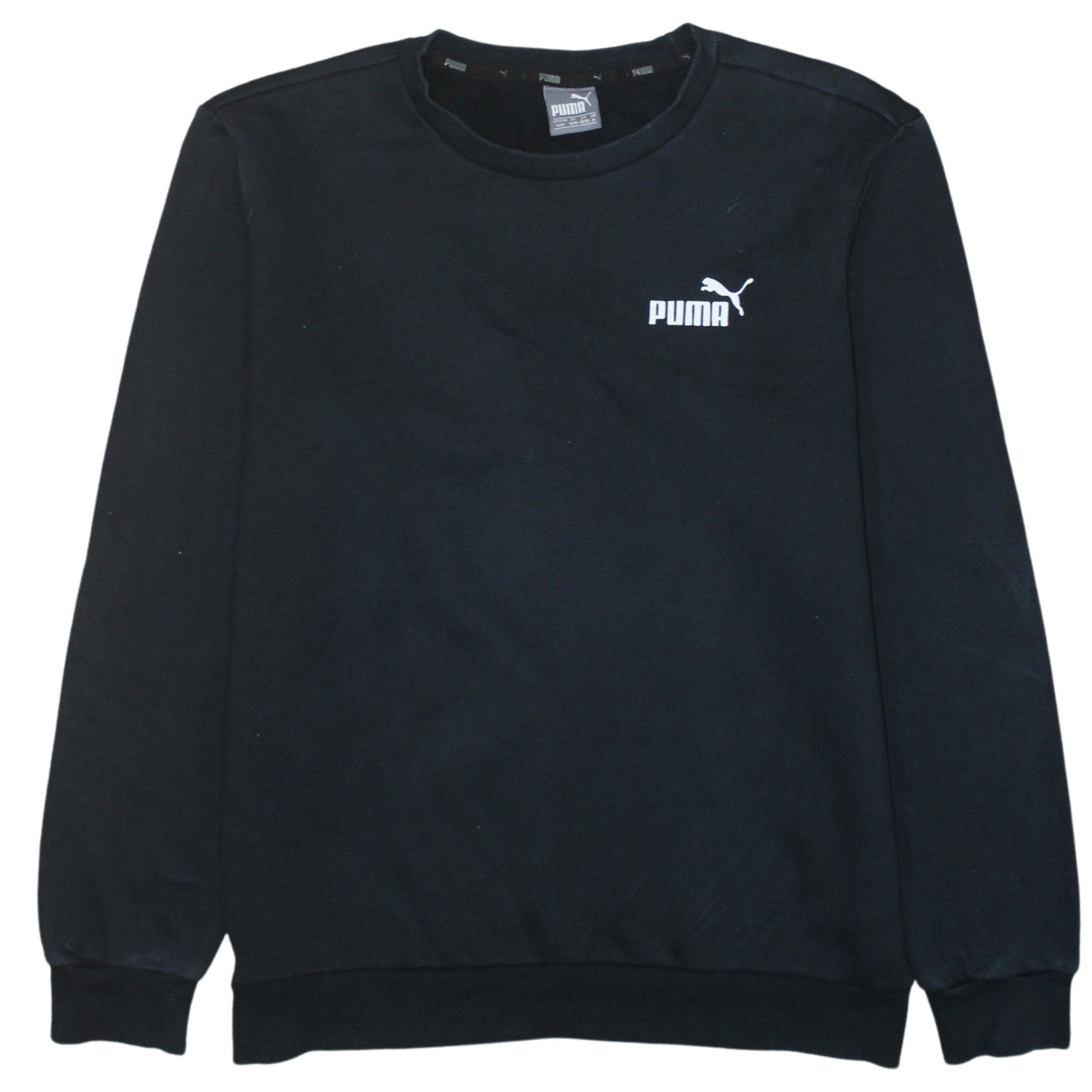 Puma Men’s Black Crew Neck Pullover Sweatshirt Size M