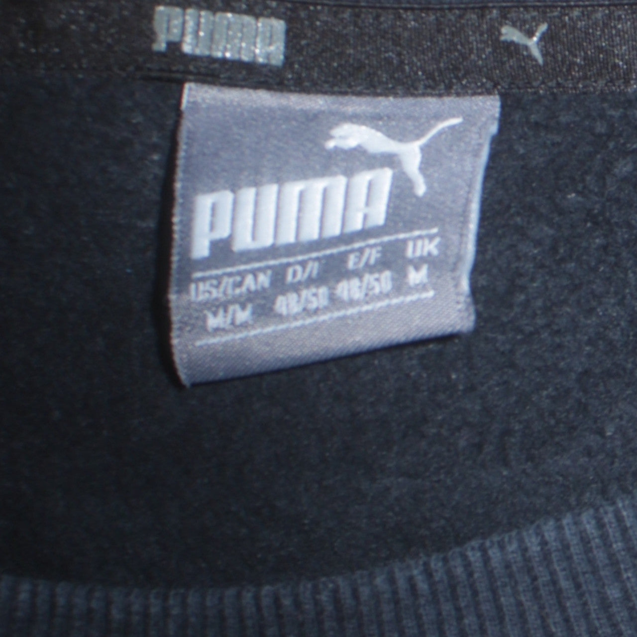 Puma Men’s Black Crew Neck Pullover Sweatshirt Size M
