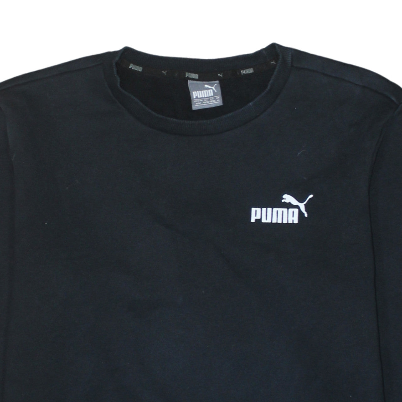 Puma Men’s Black Crew Neck Pullover Sweatshirt Size M
