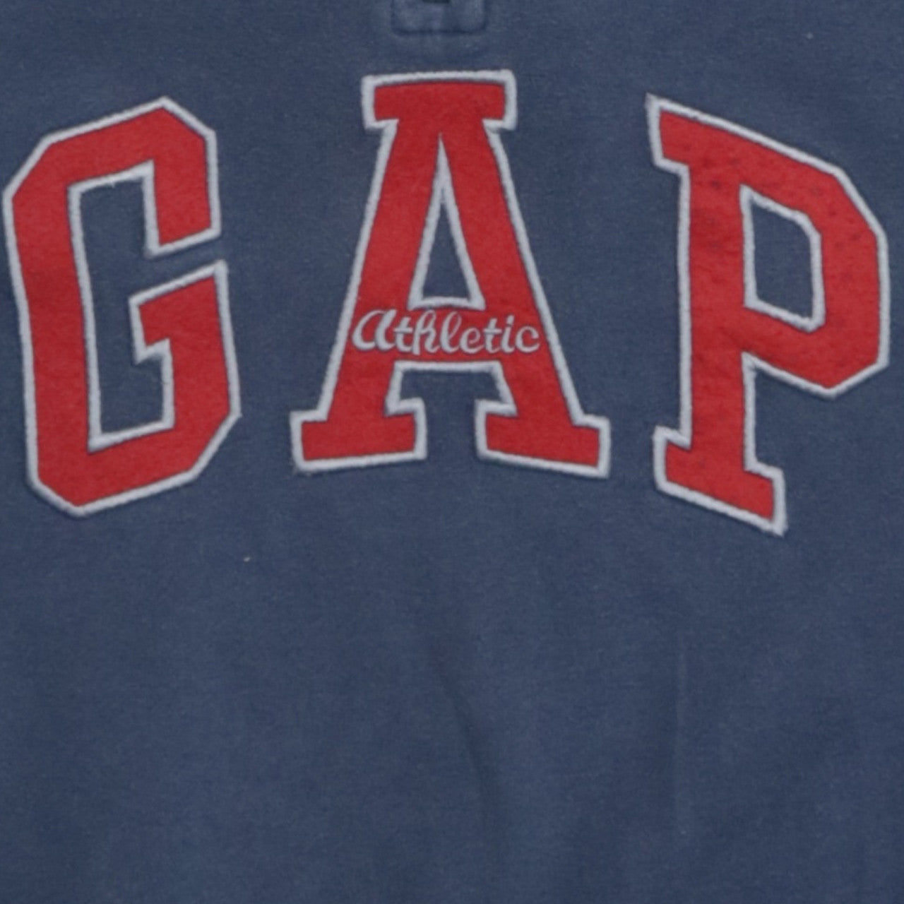 GAP Women Navy Blue 1/4 Zip Athletic Logo Sweatshirt Size S