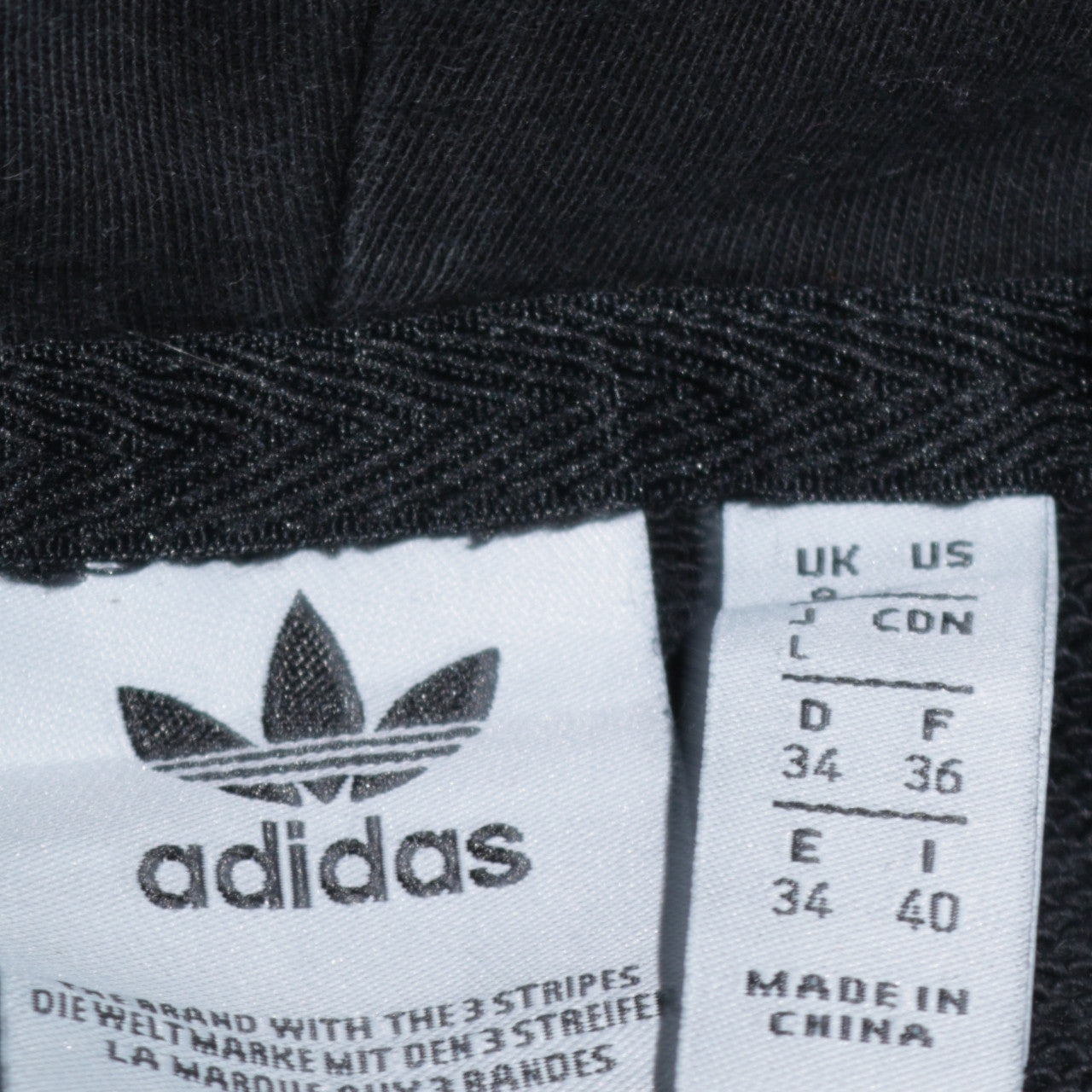 Adidas Women Black Pullover Hoodie L Cotton Blend Logo Sportswear