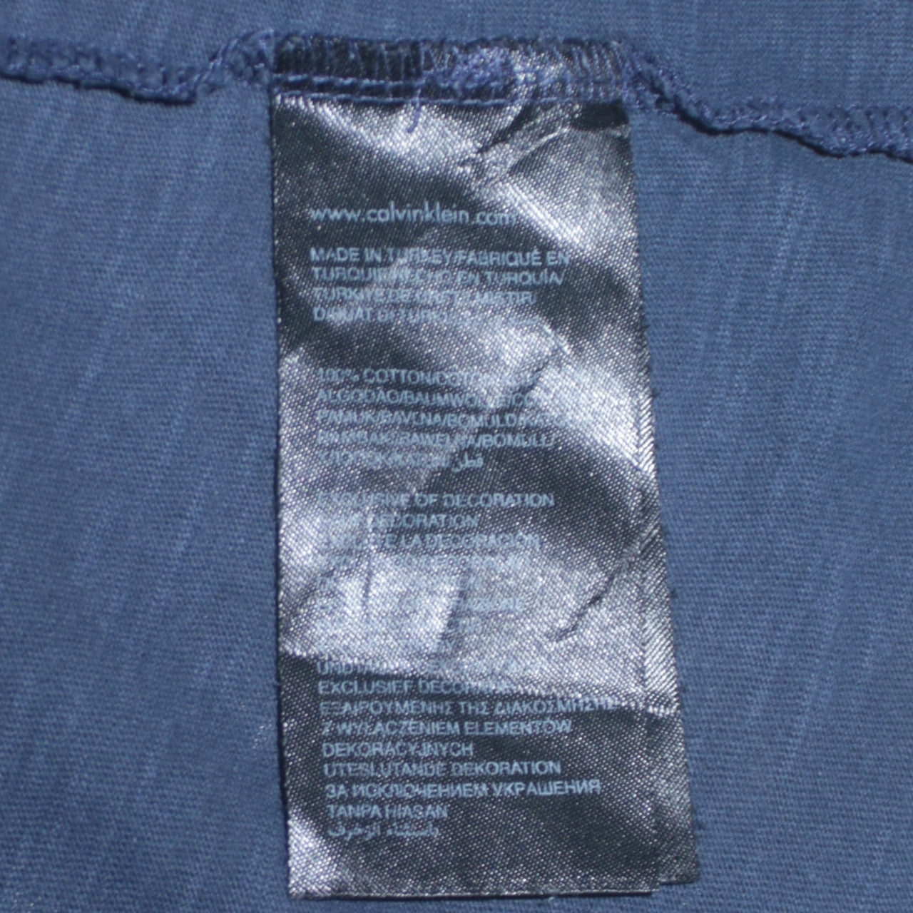 Calvin Klein Jeans Men's Blue Logo Graphic Cotton T-Shirt M