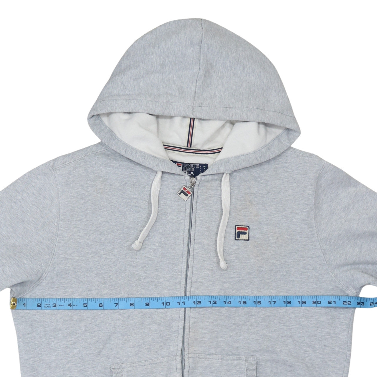 Fila Men's Grey Full Zip Hoodie Size L Sportswear Sweatshirt