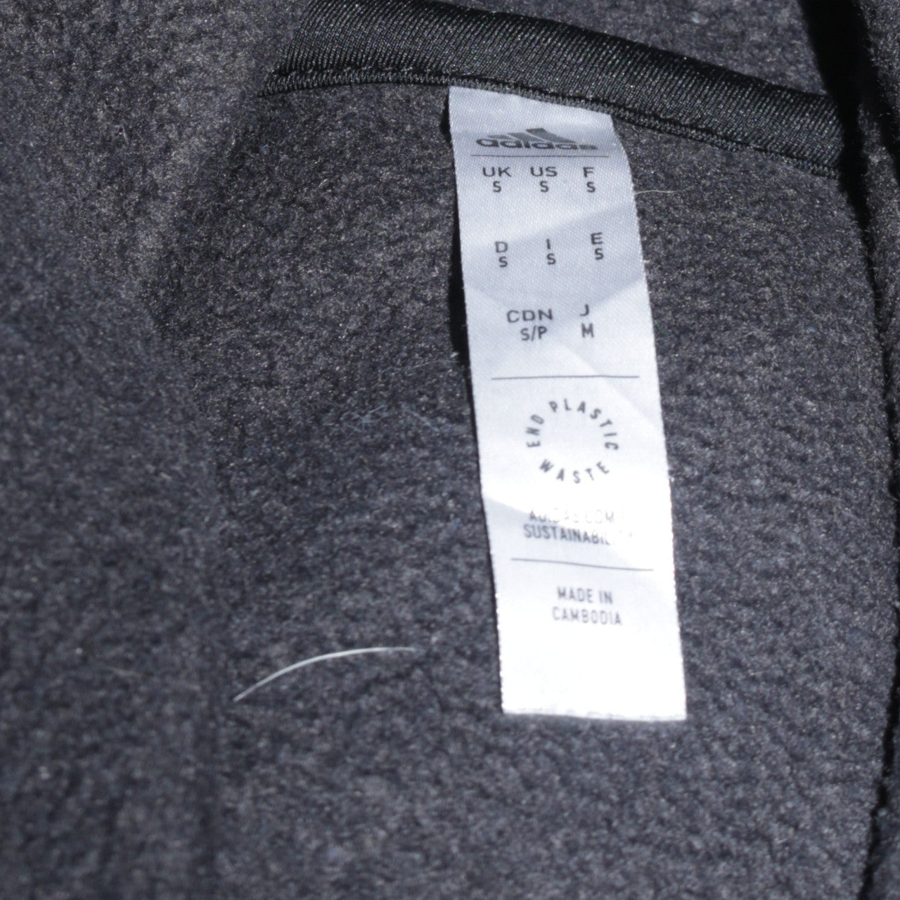 adidas Mens Black Small Pullover Hoodie Fleece Sportswear