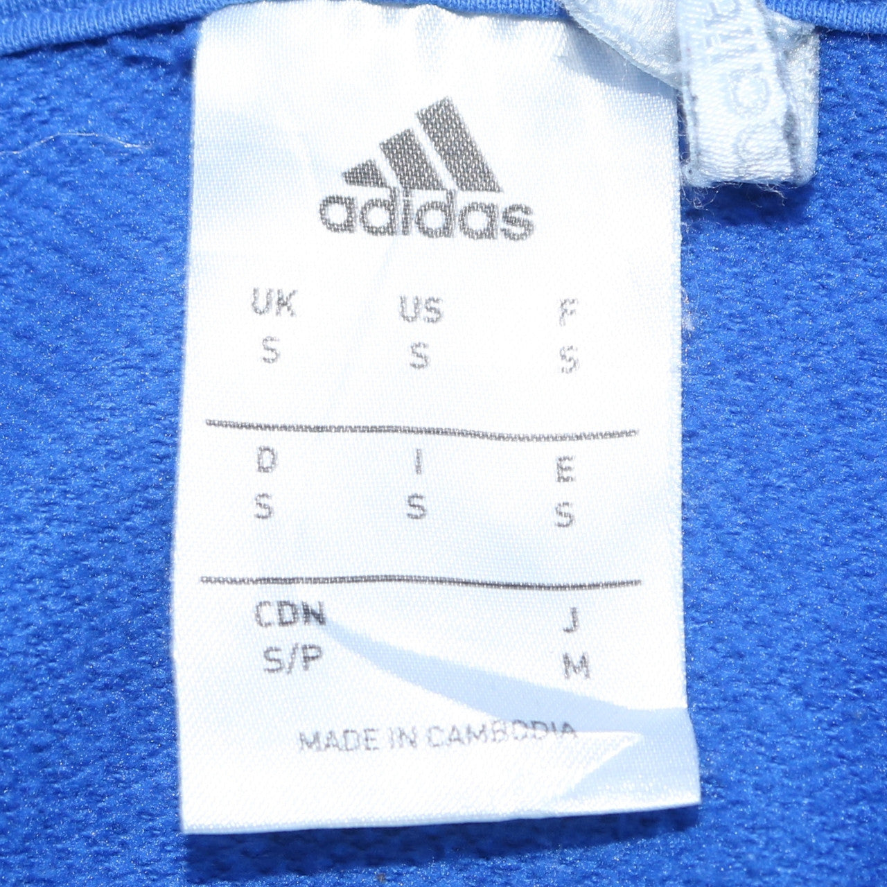 Adidas Men's Blue Pullover Hoodie Small Athletic Fit