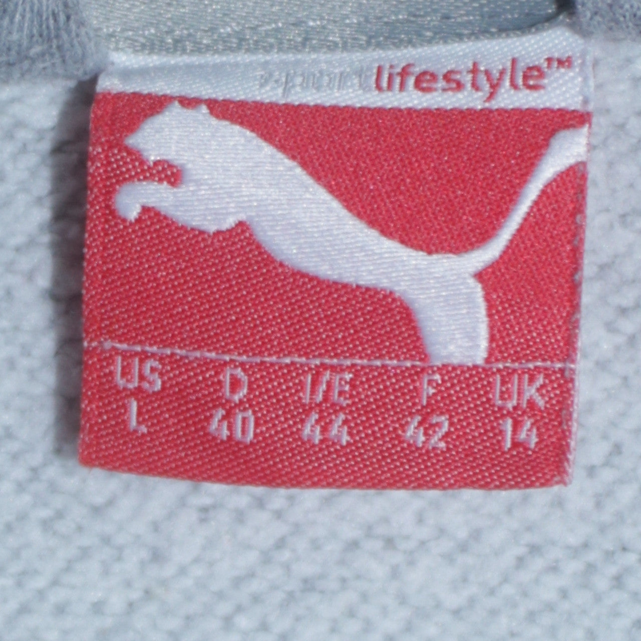 Puma Womens Grey Full Zip Sweatshirt UK 14