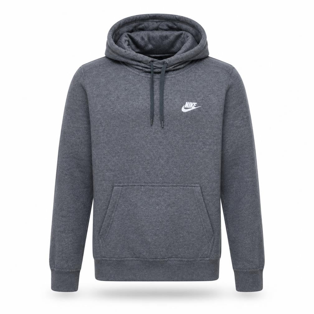 Nike Men's Grey Pullover Hoodie Size M Fleece Regular Fit