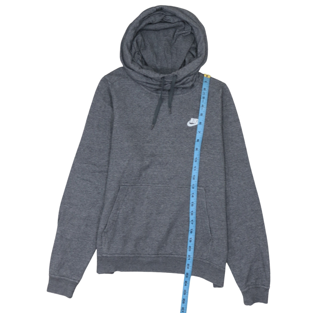 Nike Men's Grey Pullover Hoodie Size M Fleece Regular Fit