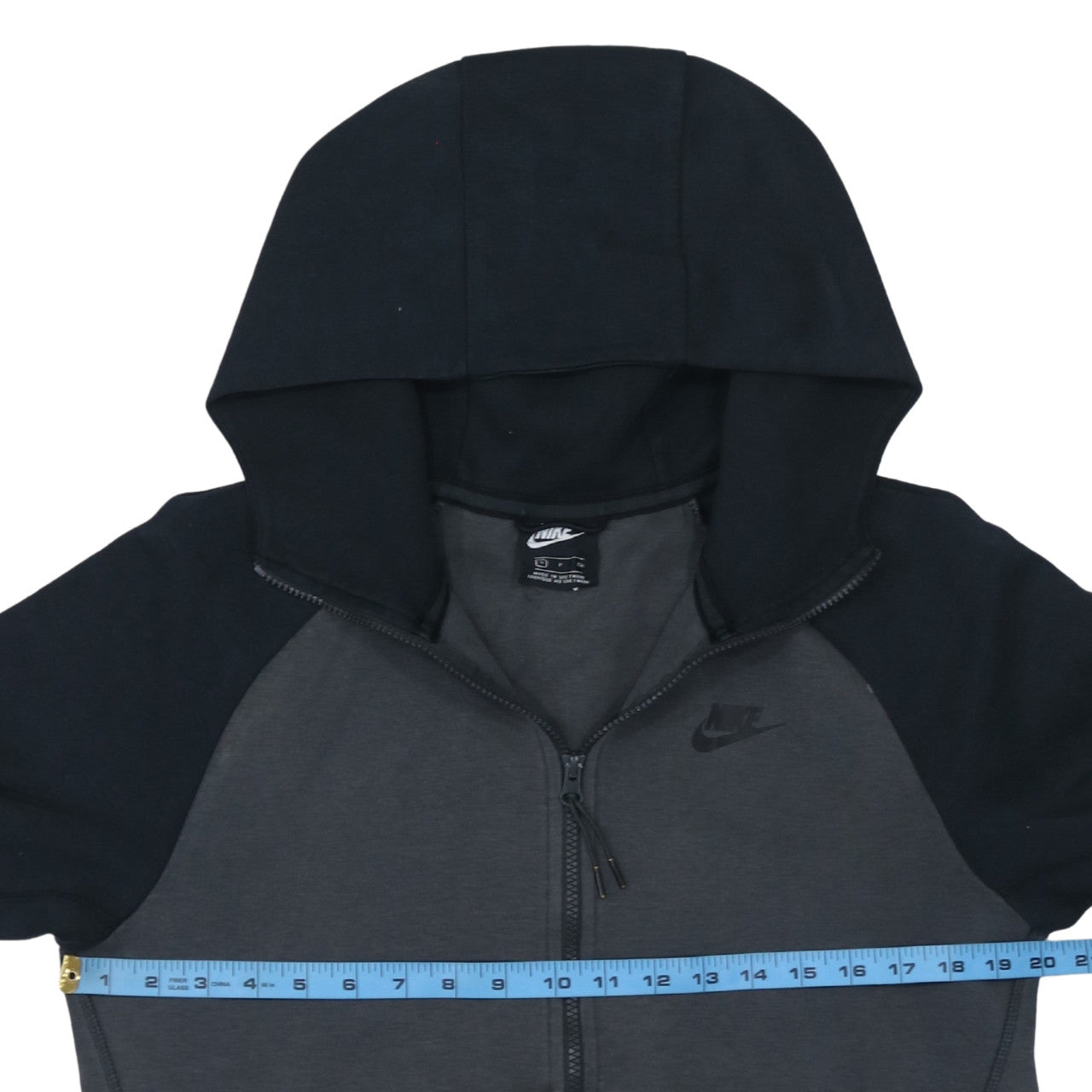 Nike Men's Grey Full Zip Hoodie Small Regular Fit Sportswear