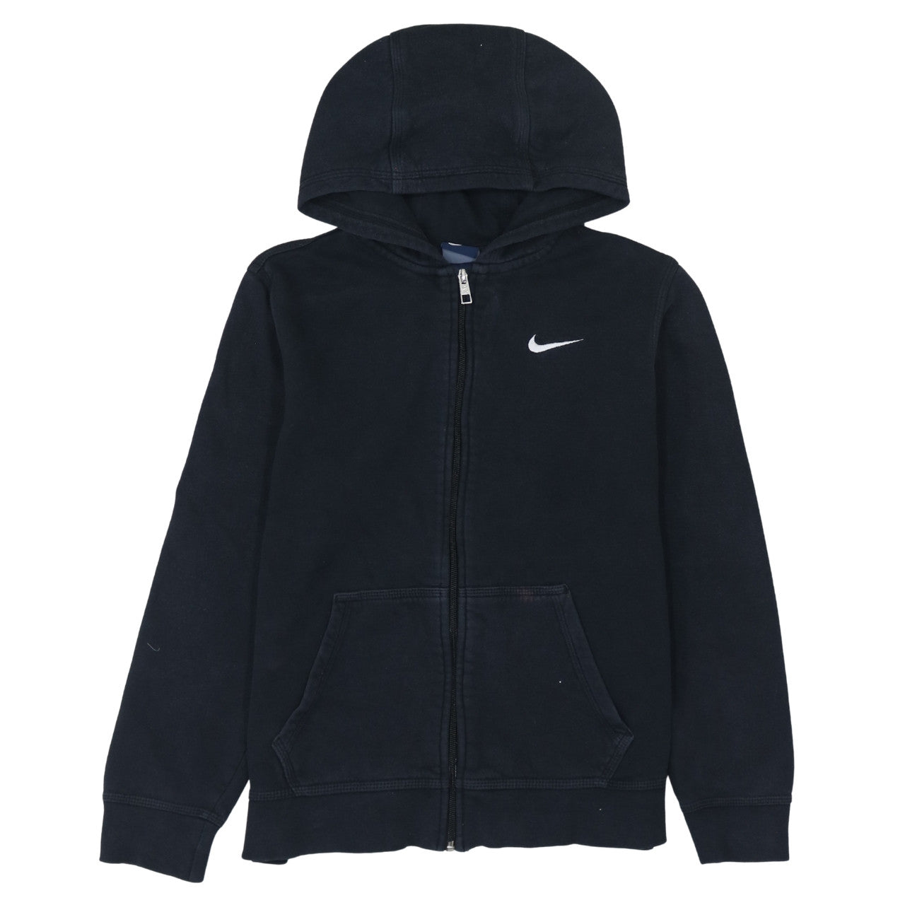Nike Boys Black Full Zip Hoodie XL 13-15 Years Fleece Lined