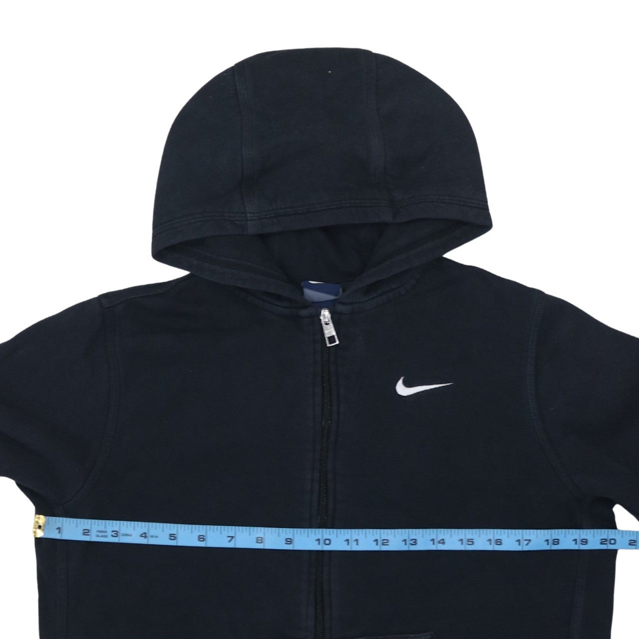 Nike Boys Black Full Zip Hoodie XL 13-15 Years Fleece Lined