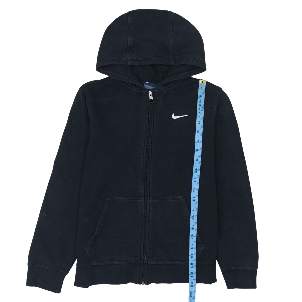 Nike Boys Black Full Zip Hoodie XL 13-15 Years Fleece Lined