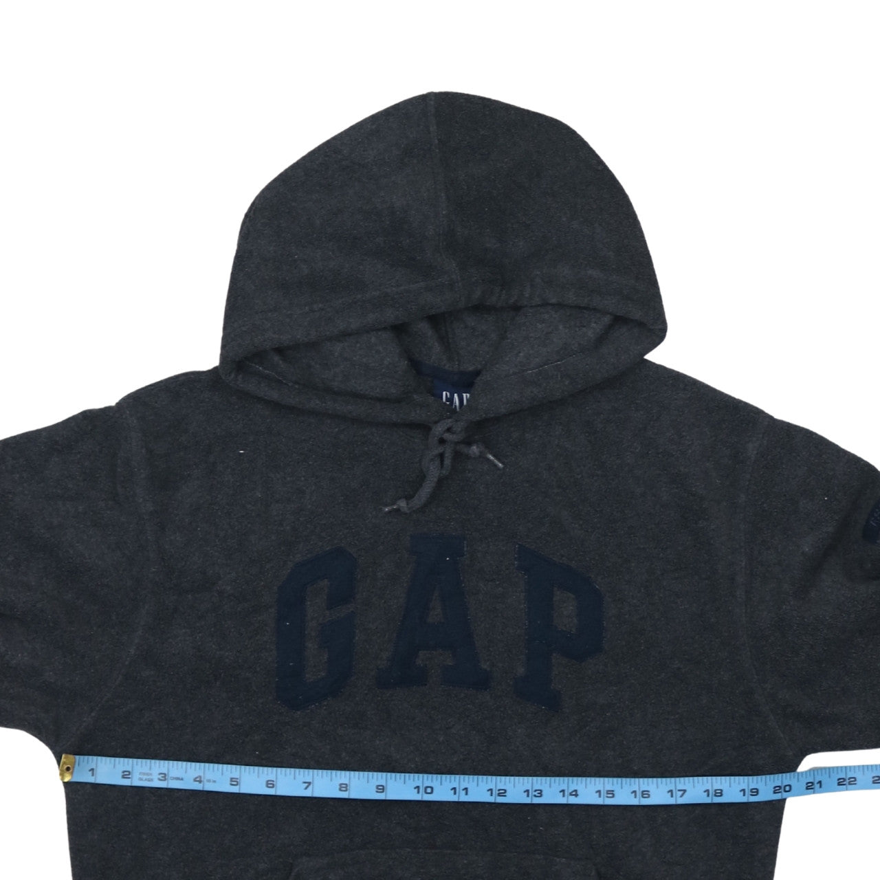 GAP Men Grey Pullover Hoodie XS Logo Fleece Sweatshirt
