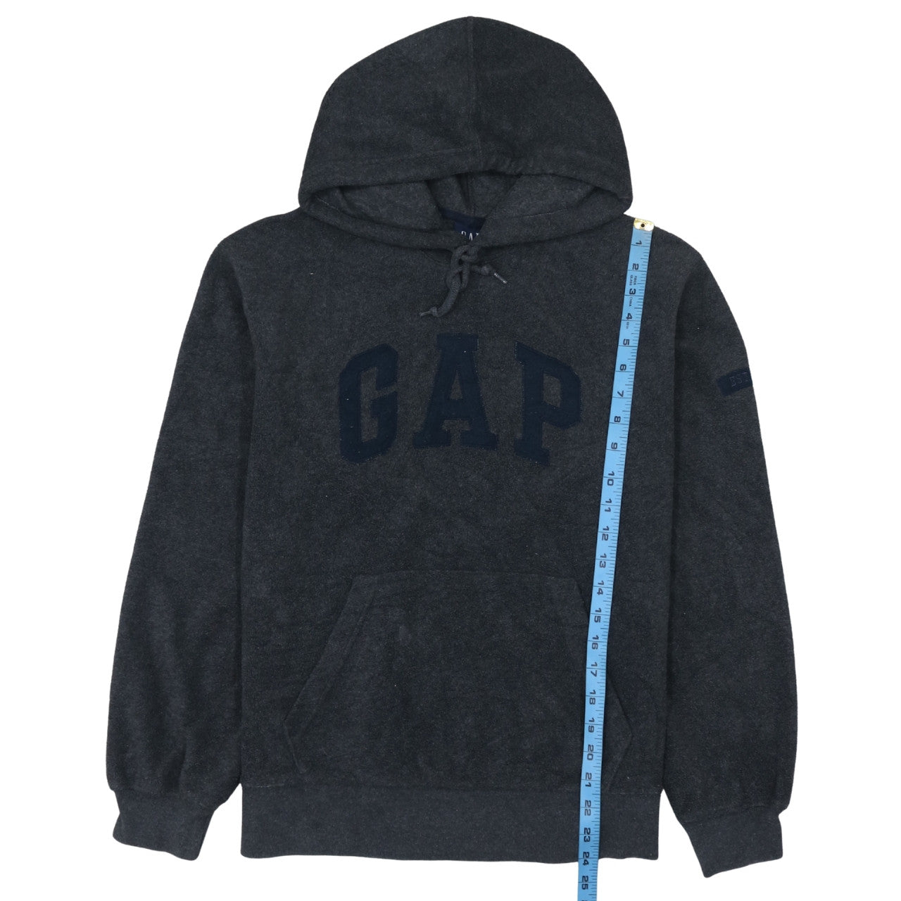 GAP Men Grey Pullover Hoodie XS Logo Fleece Sweatshirt
