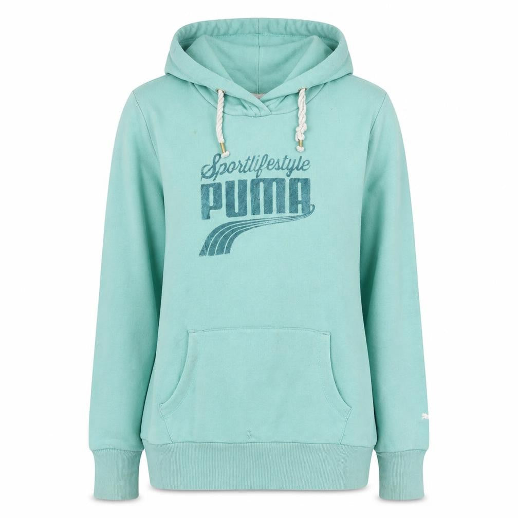 Puma Women's Mint Green Hooded Pullover Sweatshirt Size 16