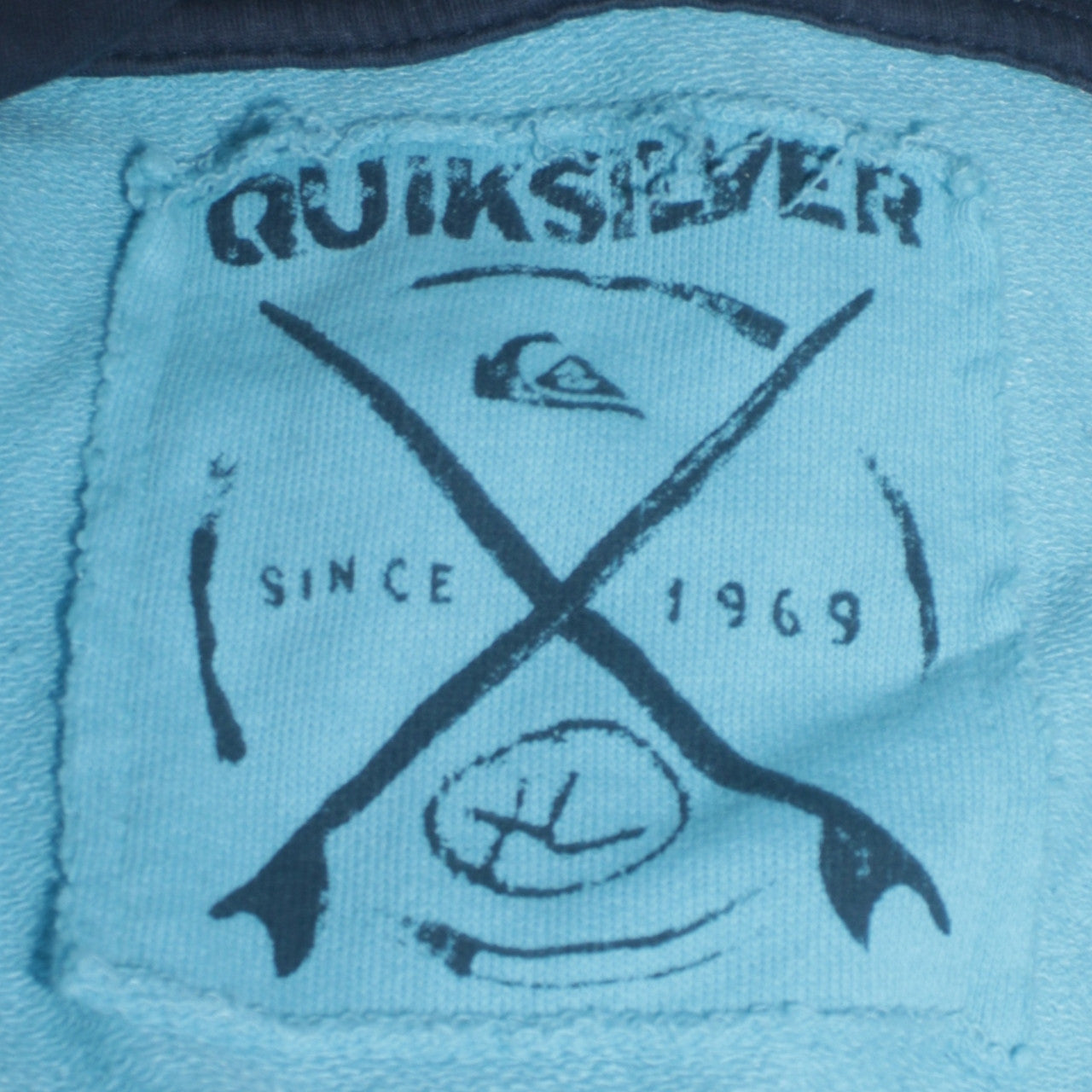 Quiksilver Men's Blue Colour Block Full Zip Hoodie Size XL