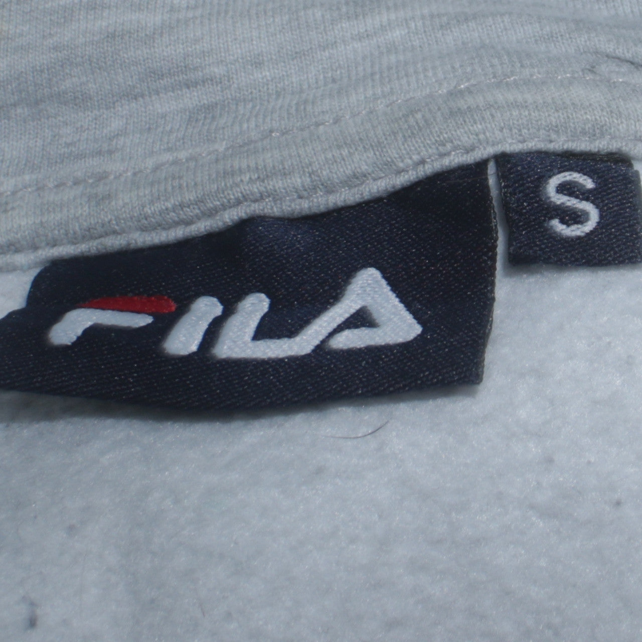 FILA Men's Small Grey Pullover Hoodie Embroidered Logo