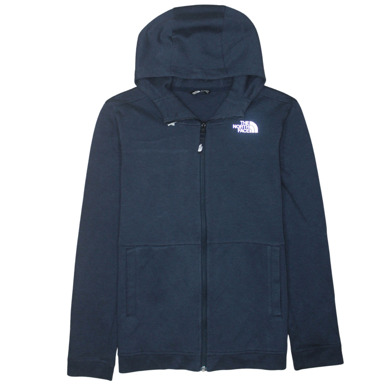 The North Face Boys Navy Full Zip Hoodie XL Cotton Blend Casual