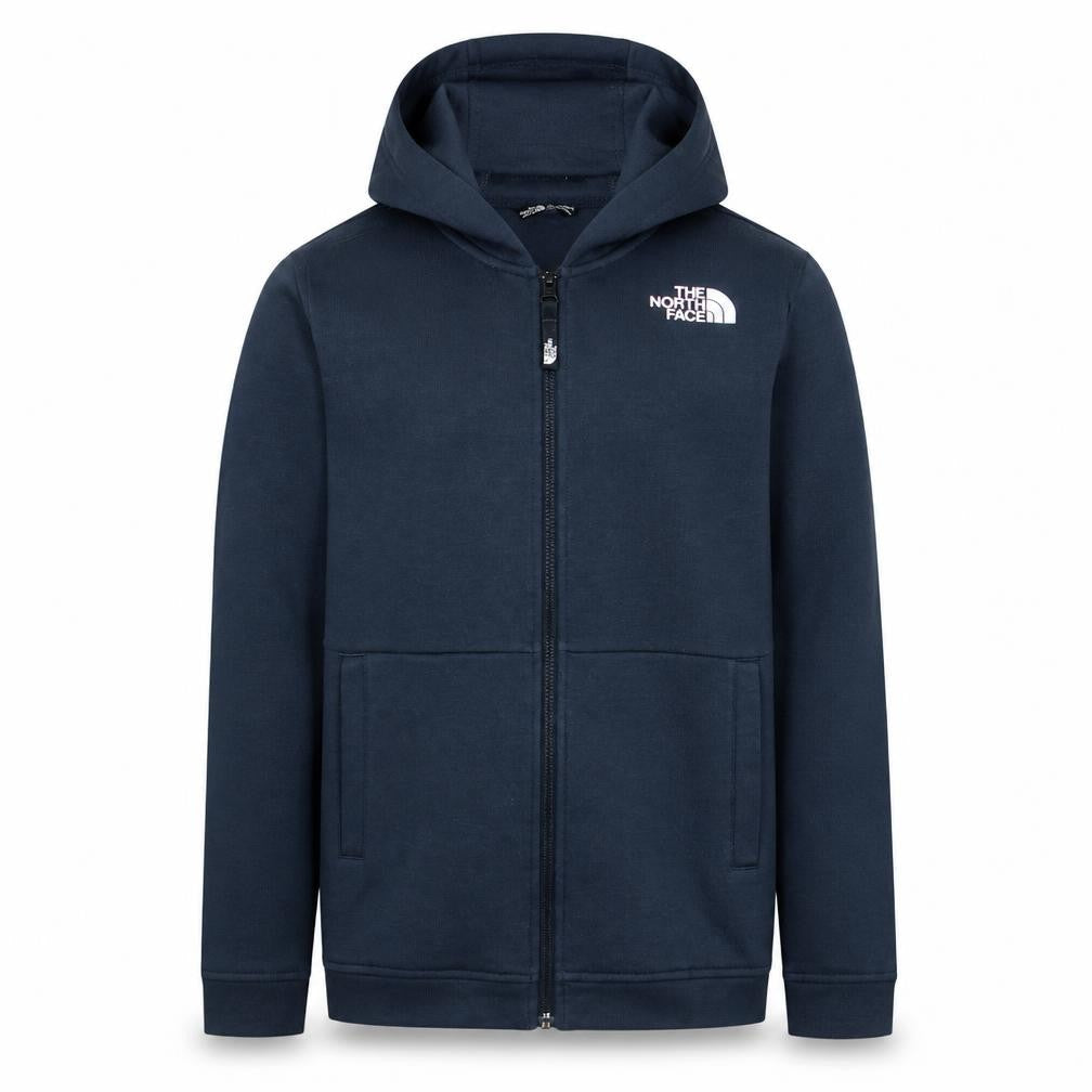 The North Face Boys Navy Full Zip Hoodie XL Cotton Blend Casual