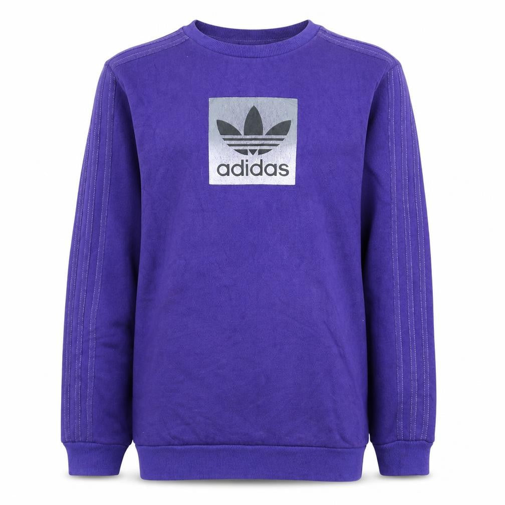 Adidas Boys Purple Crew Neck Sweatshirt XL 15-16 Years Pullover Logo Style