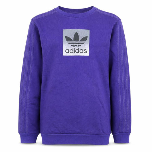 Adidas Boys Purple Crew Neck Sweatshirt XL 15-16 Years Pullover Logo Style