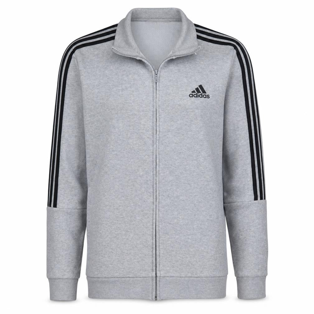 Adidas Mens Grey Full Zip Sweatshirt Jacket Size M Regular Fit