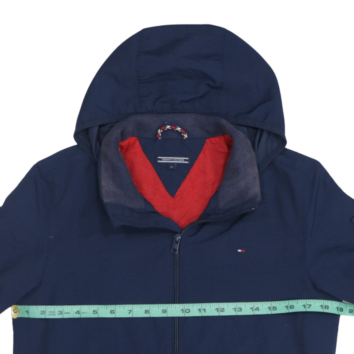 Tommy Hilfiger Boys Blue Hooded Windbreaker Jacket Size 14 Years