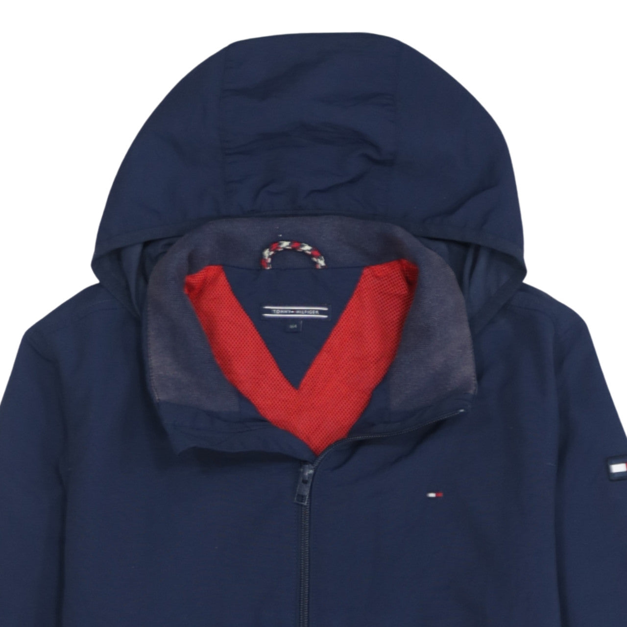 Tommy Hilfiger Boys Blue Hooded Windbreaker Jacket Size 14 Years