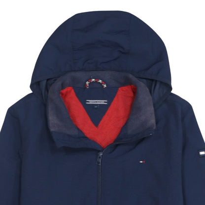 Additional view of Tommy Hilfiger boys’ blue hooded windbreaker jacket, size 14, years