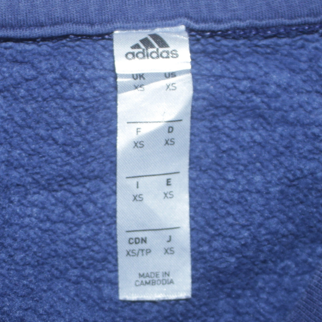 Adidas Men's Blue XS Crew Neck Pullover Sports Sweatshirt