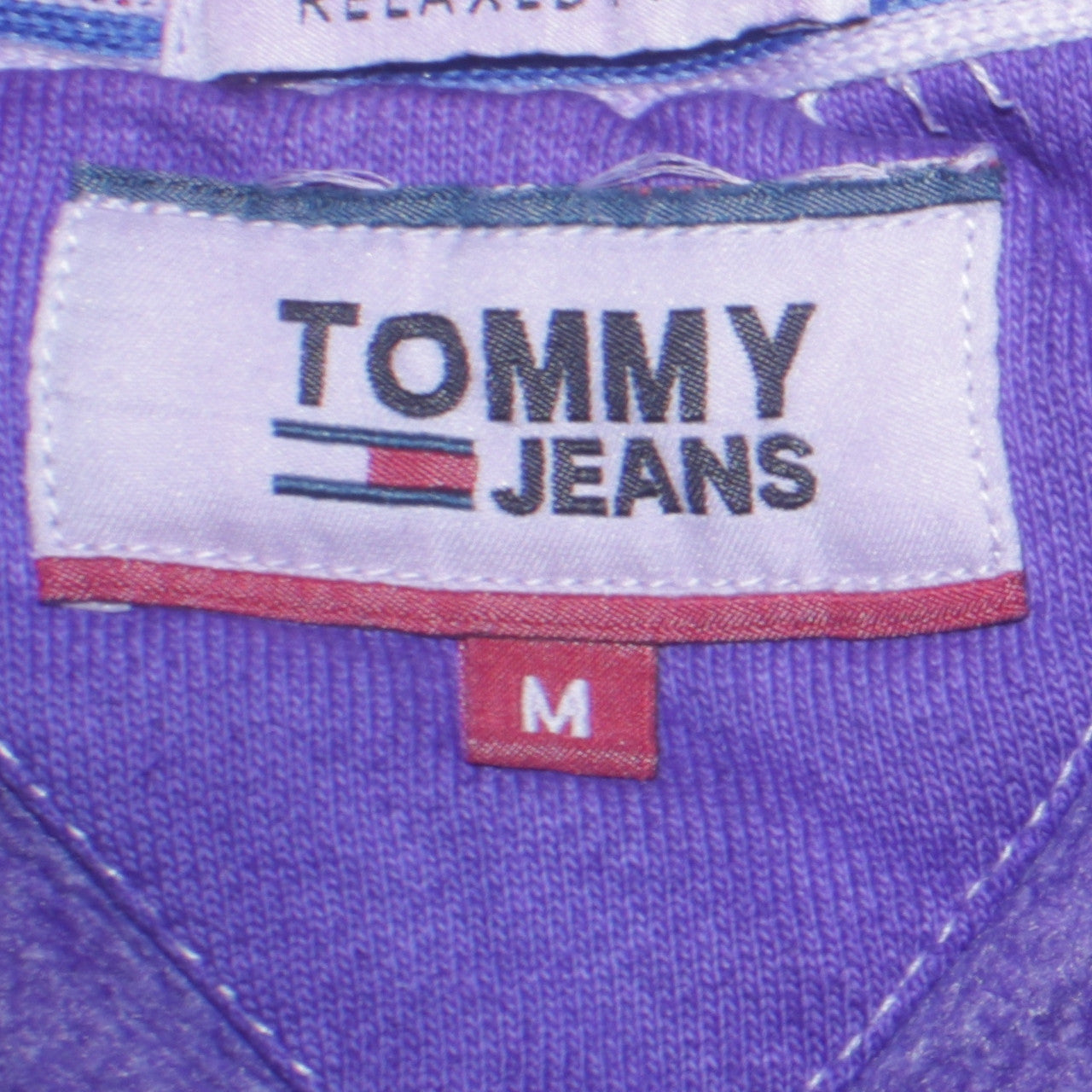 Tommy Jeans Men's Purple Logo Crew Neck Sweatshirt Size M