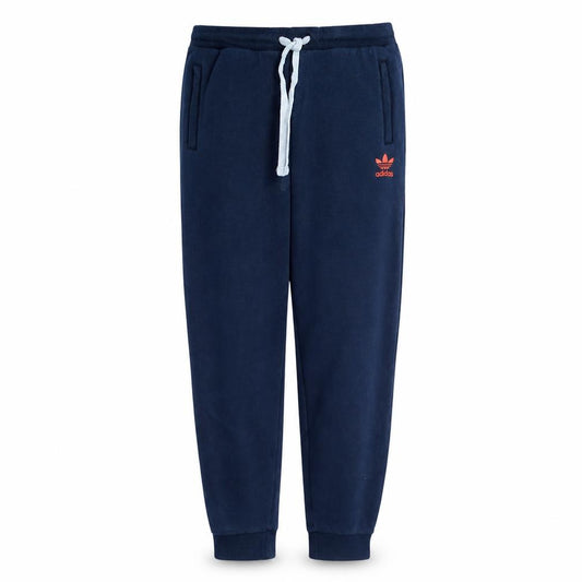 Adidas Womens Blue Jogger Sweatpants L Fleece Tapered Trousers