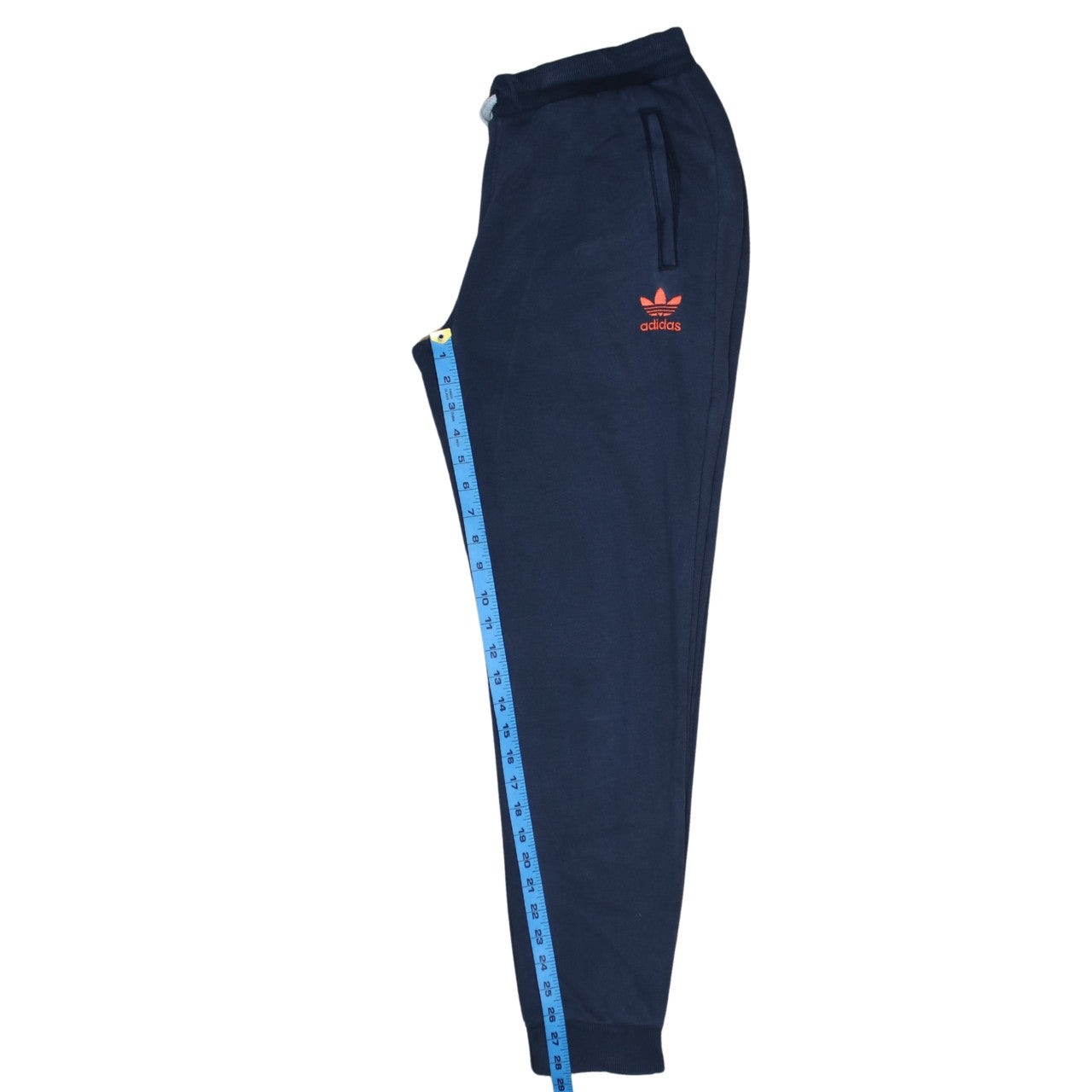 Adidas Womens Blue Jogger Sweatpants L Fleece Tapered Trousers