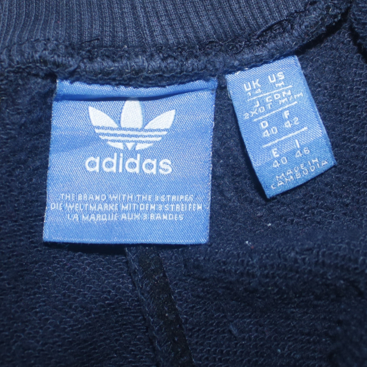 Adidas Womens Blue Jogger Sweatpants L Fleece Tapered Trousers