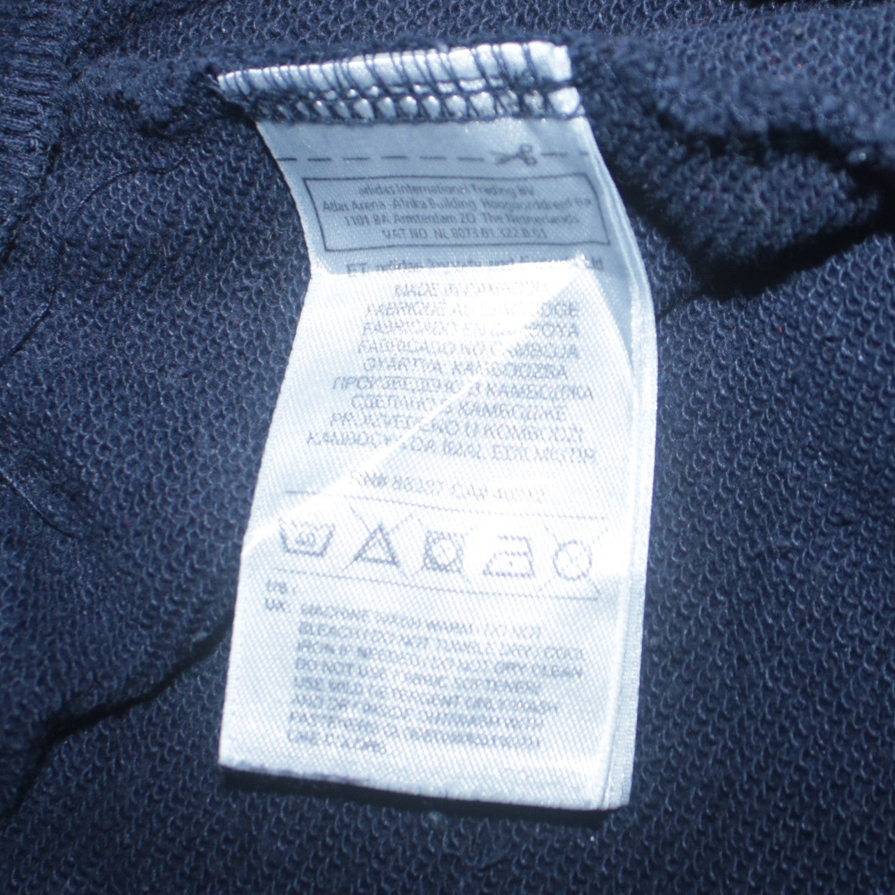 Adidas Womens Blue Jogger Sweatpants L Fleece Tapered Trousers