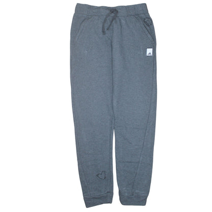 Additional front view of Adidas women’s grey cotton blend drawstring sweatpants s