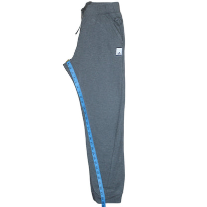 Back view of Adidas women’s grey cotton blend drawstring sweatpants s