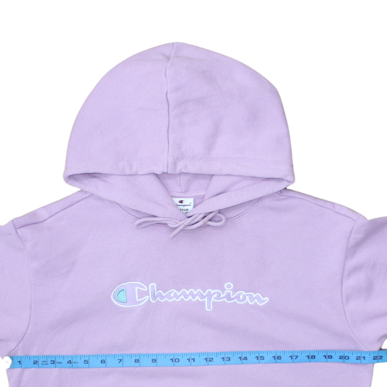 Champion Women's Purple Pullover Hoodie Medium Embroidered Logo