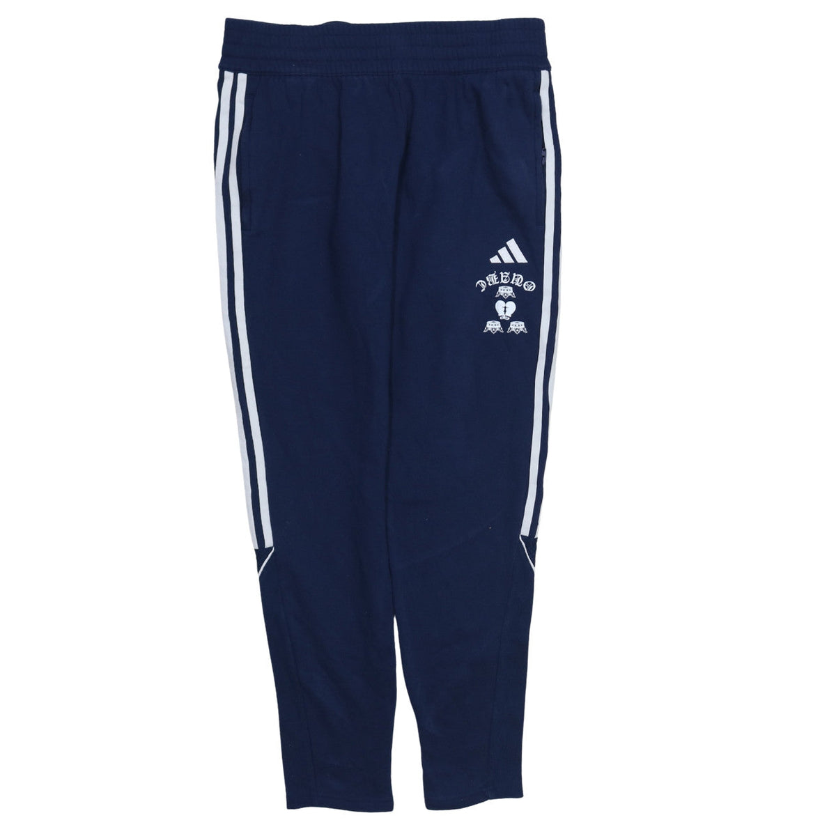 adidas Womens Blue Jogger Trousers Size M Elastic Waist Fleece