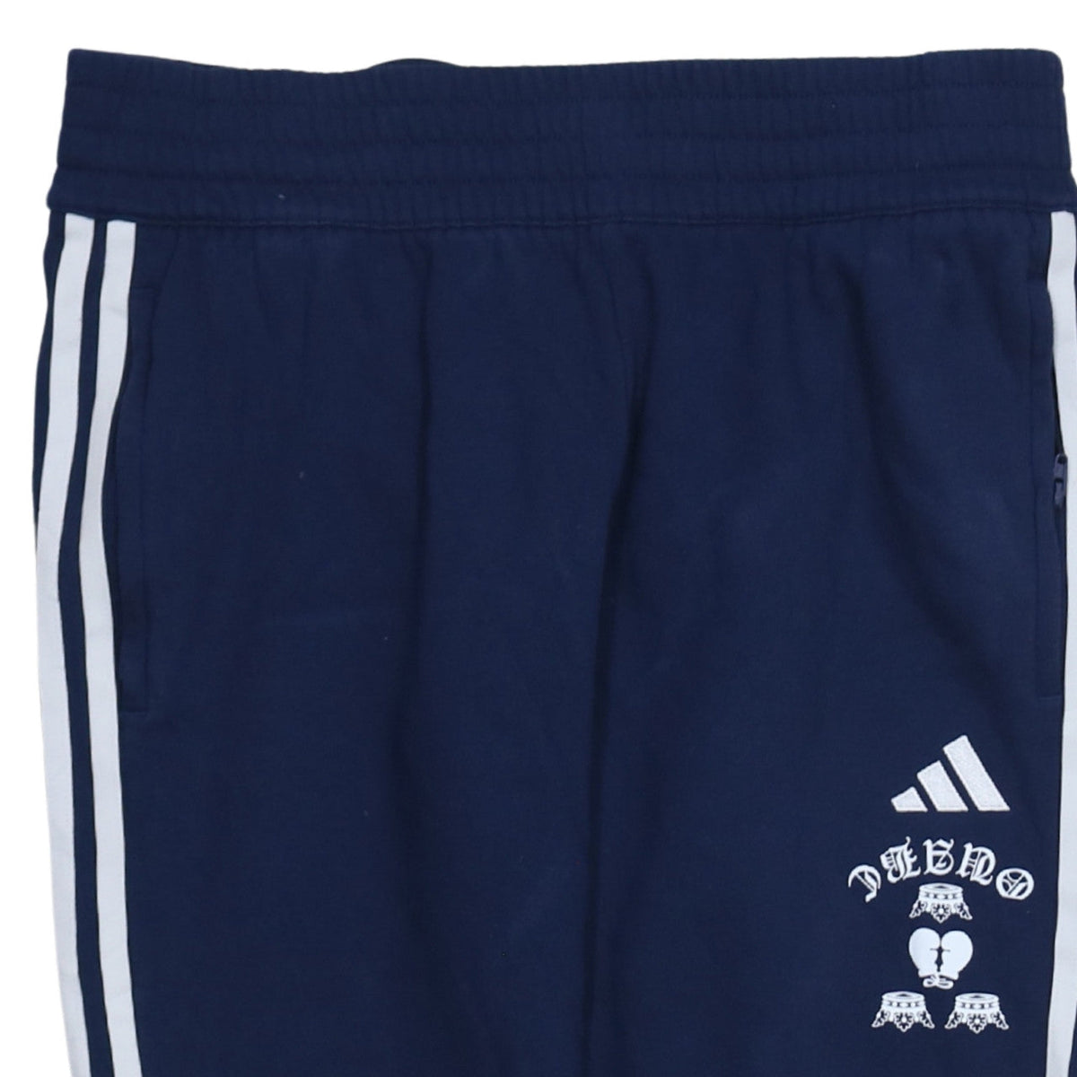 adidas Womens Blue Jogger Trousers Size M Elastic Waist Fleece