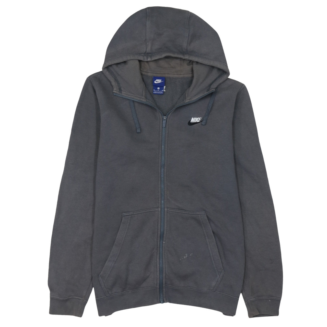 Nike Men's Grey Full Zip Hoodie Size M Fleece Sportswear