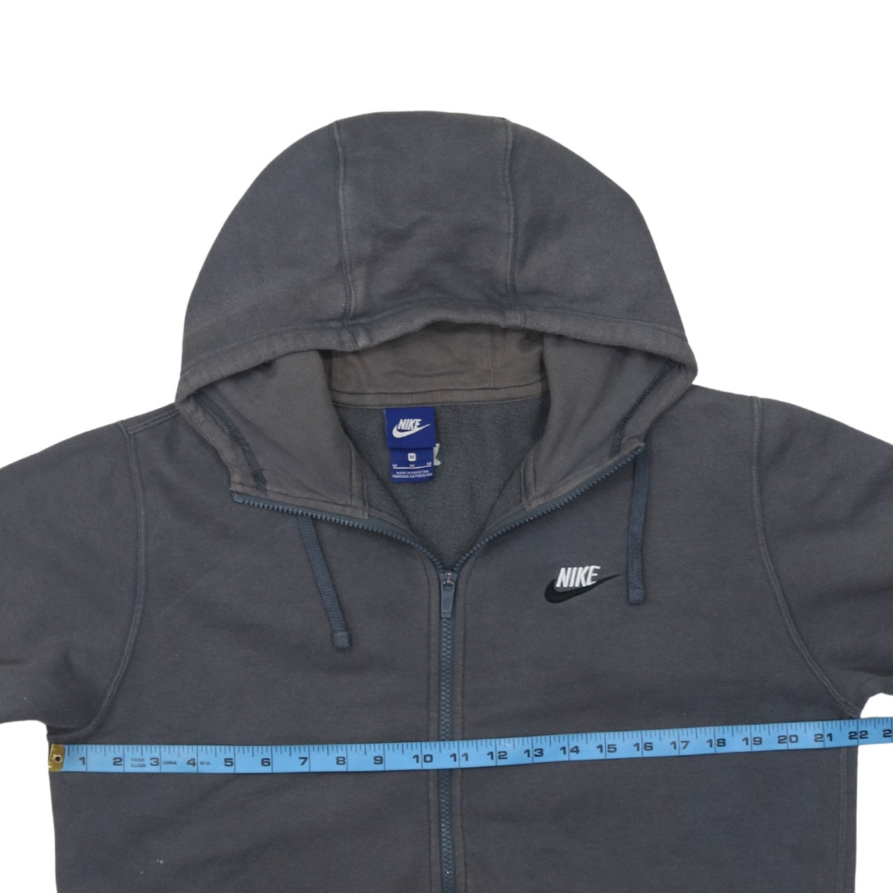 Nike Men's Grey Full Zip Hoodie Size M Fleece Sportswear