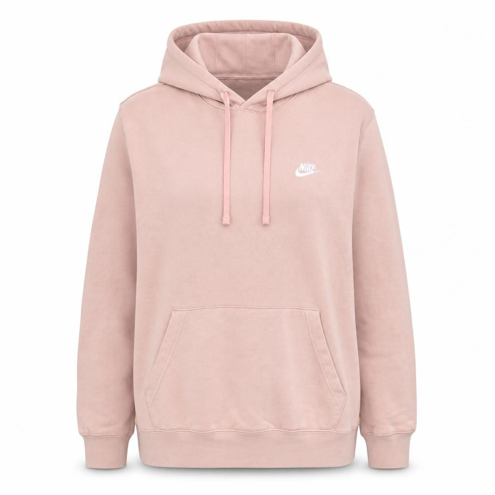 Nike Womens Pink Pullover Hoodie XL Cotton Blend Casual Sweatshirt