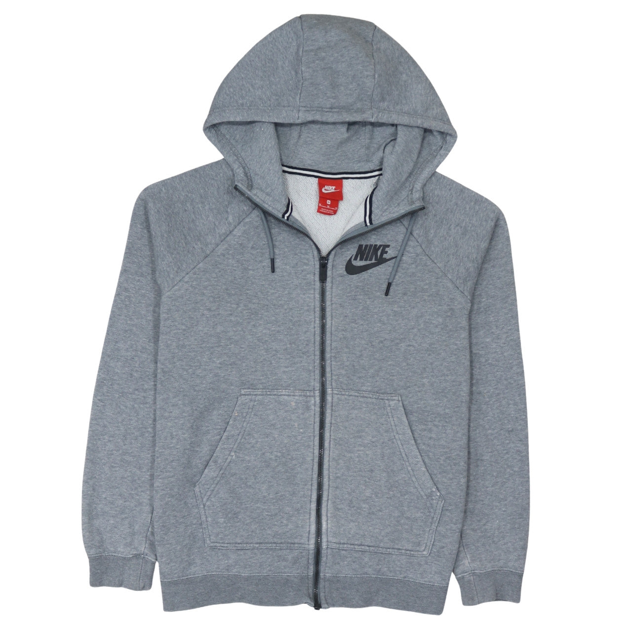 Nike Men's Grey Full Zip Hoodie M Regular Fit