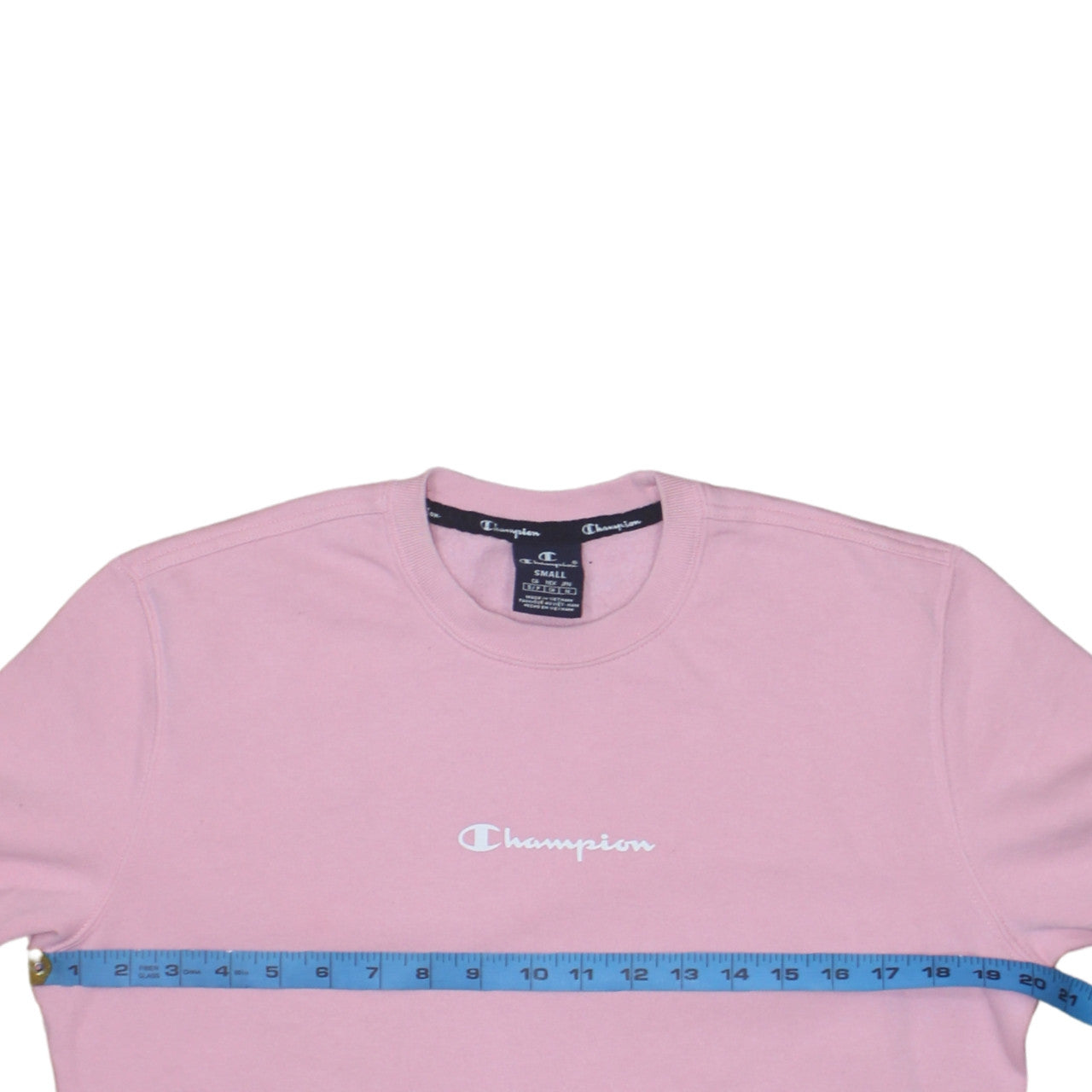 Champion Womens Pink Small Pullover Sweatshirt Classic Crew Neck