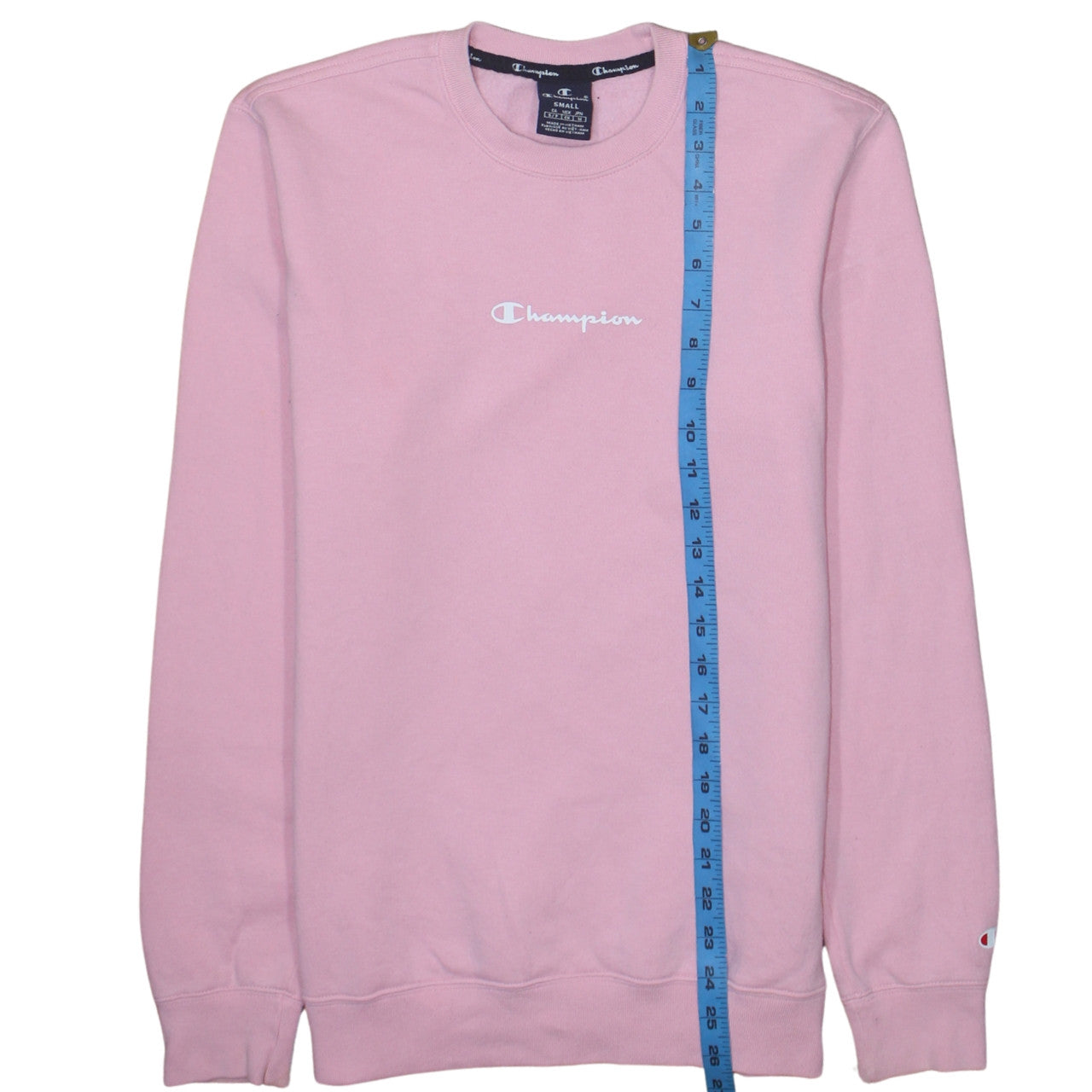 Champion Womens Pink Small Pullover Sweatshirt Classic Crew Neck