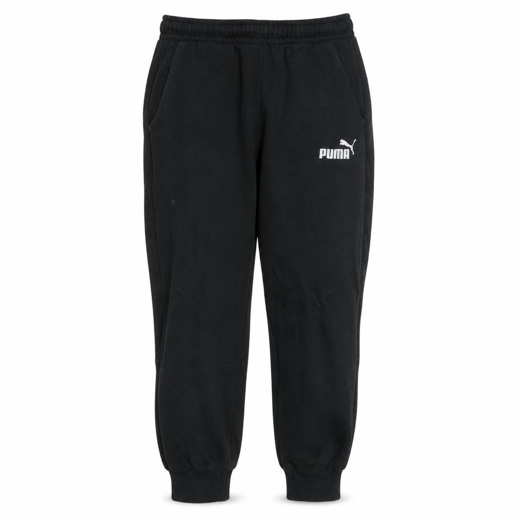 Puma Men Black Medium Sweatpants Regular Fit Logo Tapered