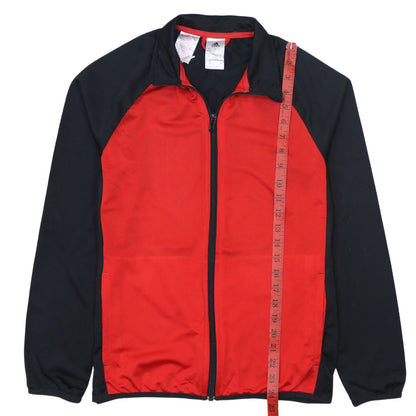 Back view of Adidas boys’ red & black full zip sweatshirt 13-14 years regular fit