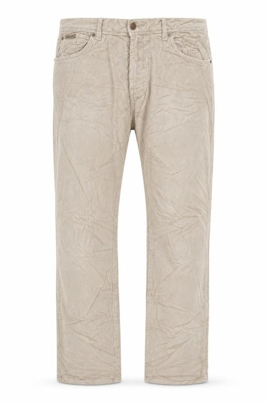 Wrangler Men Beige Texas Stretch Corduroy Chino Trousers W33 L34