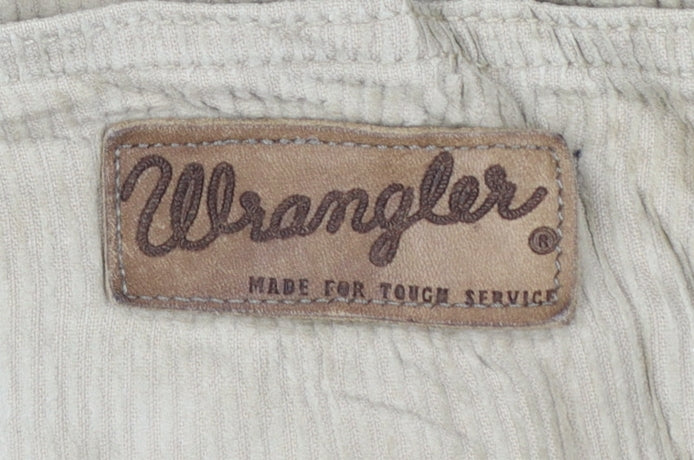Wrangler Men Beige Texas Stretch Corduroy Chino Trousers W33 L34